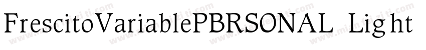 FrescitoVariablePBRSONAL Light字体转换